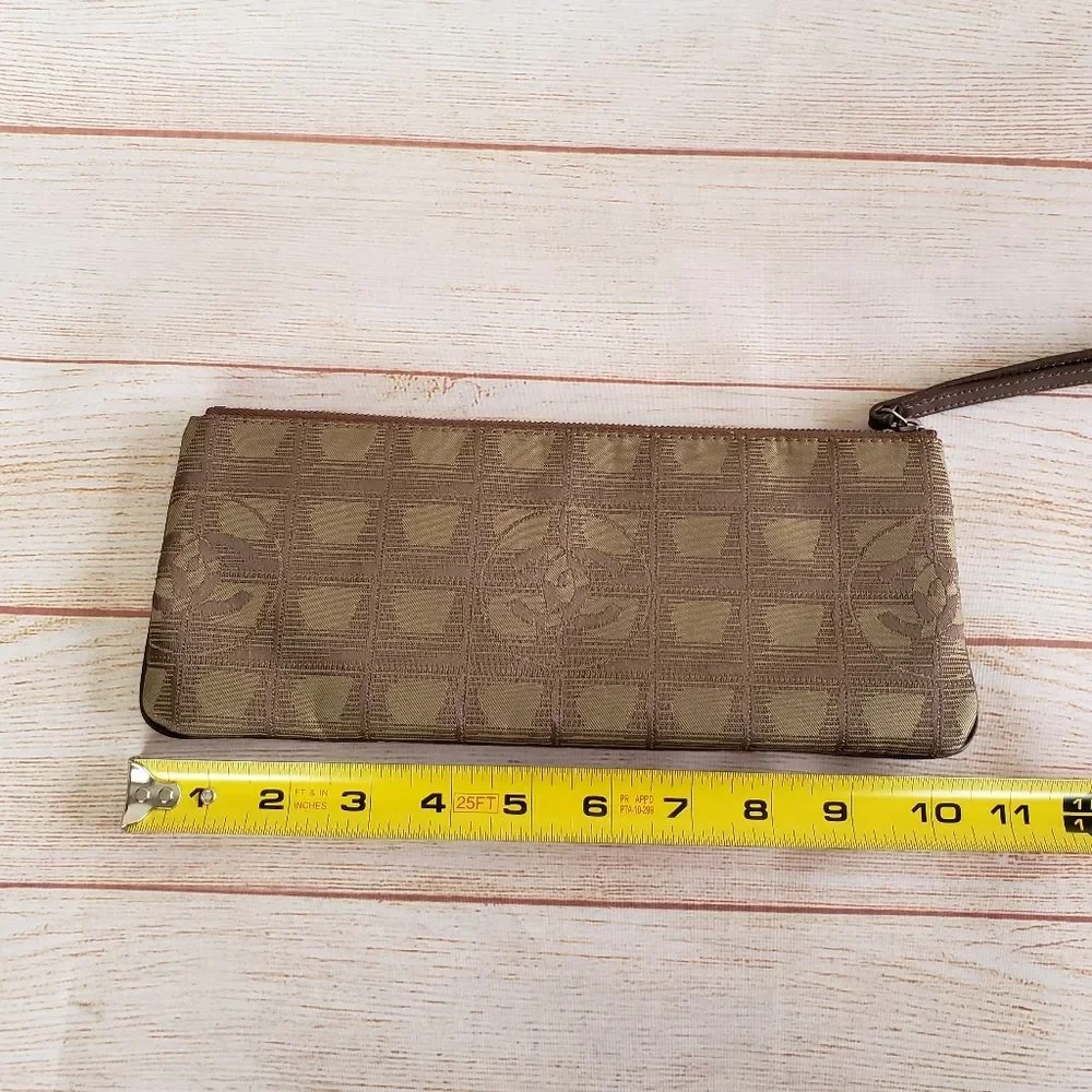 CHANEL Vintage Trousse & Diver Travel Line Nylon Jacquard Cosmetic Pouch